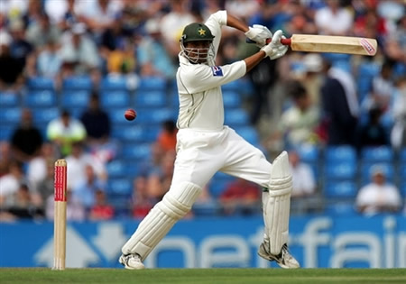 Younis Khan plays a cut shot