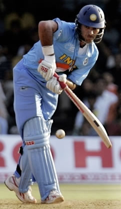 Yuvraj plays a shot