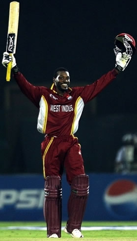 Gayle celebrates his century