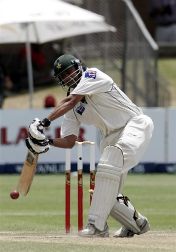 Younis Khan plays a cover drive