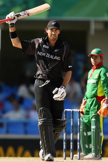 Stephen Fleming celebrates his century