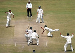 Faisal Iqbal unsuccessfully catches a ball