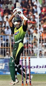 Yasir Hameed plays a shot