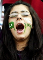 Pakistani fan cheers