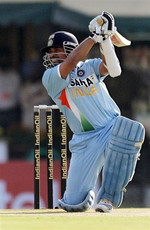 Sachin Tendulkar plays a shot