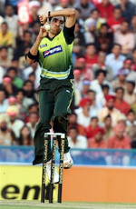 Umar Gul bowls