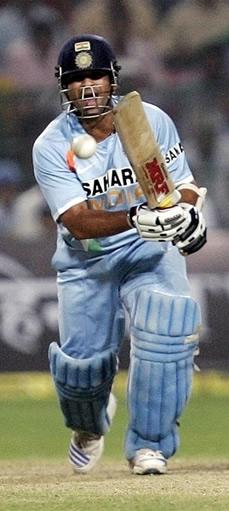 Sachin Tendulkar plays a shot