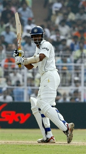 Wasim Jaffer plays an on-drive