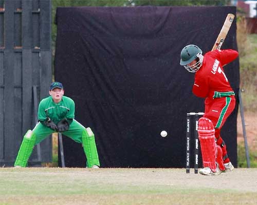 Daniel Landman plays the ball against Ireland