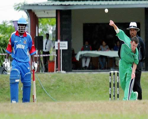 Irish bowling performance against Bermuda