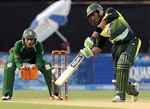 Shoaib Malik plays a shot