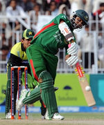 Tamim Iqbal plays a shot