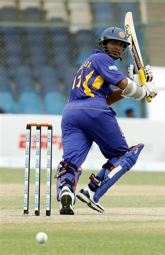 Kumar Sangakkara plays a shot