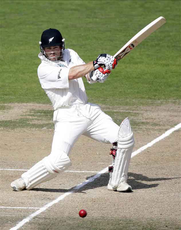 Matthew Bell plays a shot against England