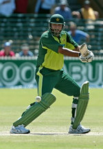 Inzamam cuts a ball