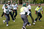 Pakistan players have some fun and training