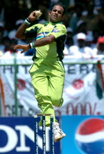 Naved-ul-Hasan leaps while bowling