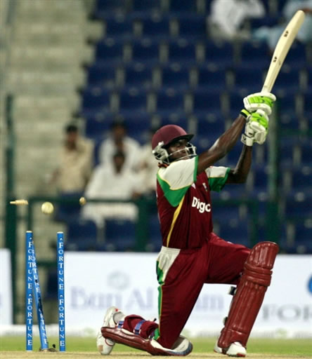 Jerome Taylor is bowled by Sohail Tanvir