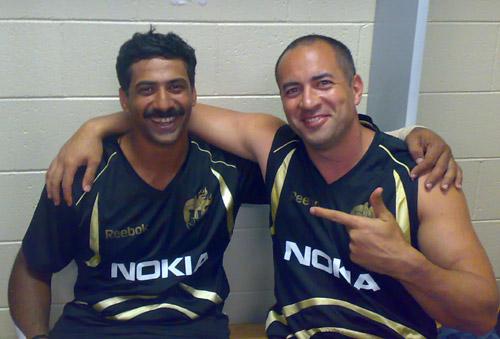 PV Manikantan and Adam Hollioake