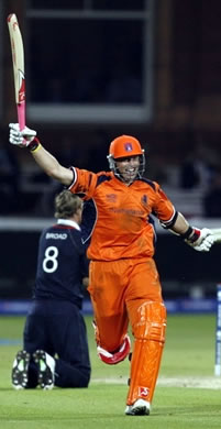 Edgar Schiferli celebrates win over England