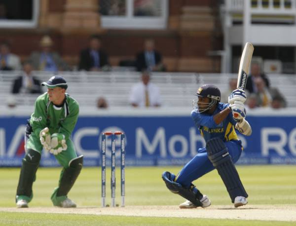 Jayawardene playing a shot