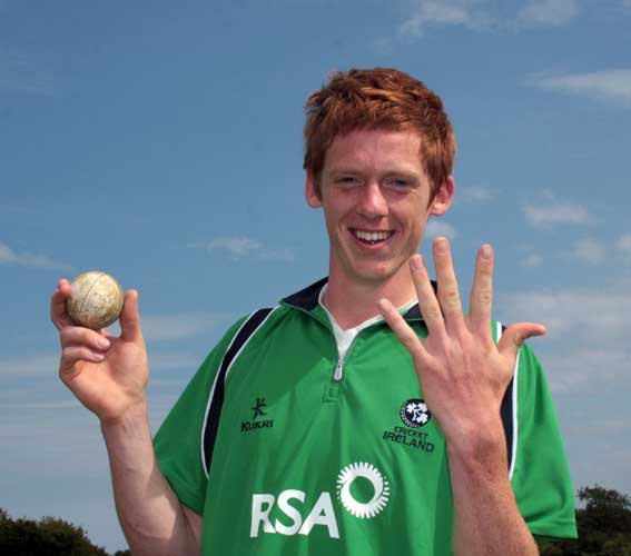 Craig Young who took 5 wickets against Guernsey