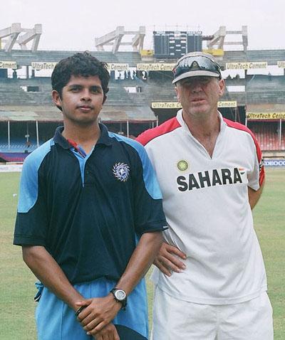 S Sreesanth and John Wright 