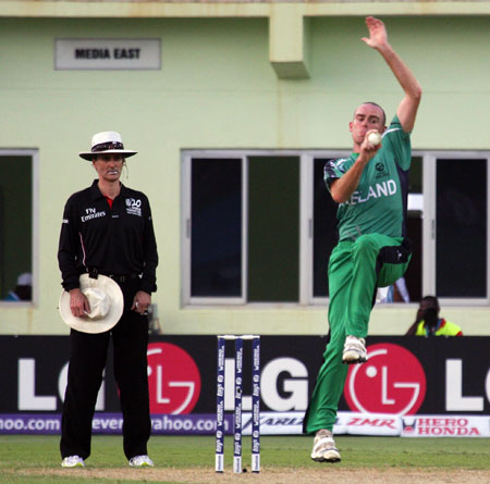 Trent Johnston bowling