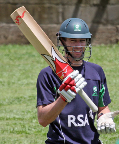 Alex Cusack waiting his turn to bat 