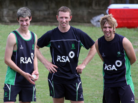 The spinning trio of George Dockrell, Andrew White and Gary Kidd 