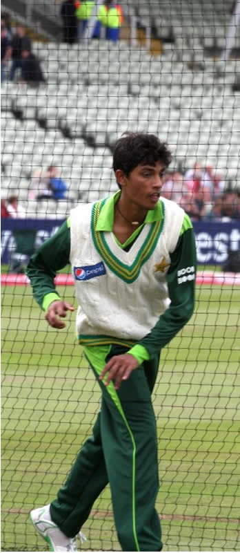 Raza Hasan bowls in net practice session