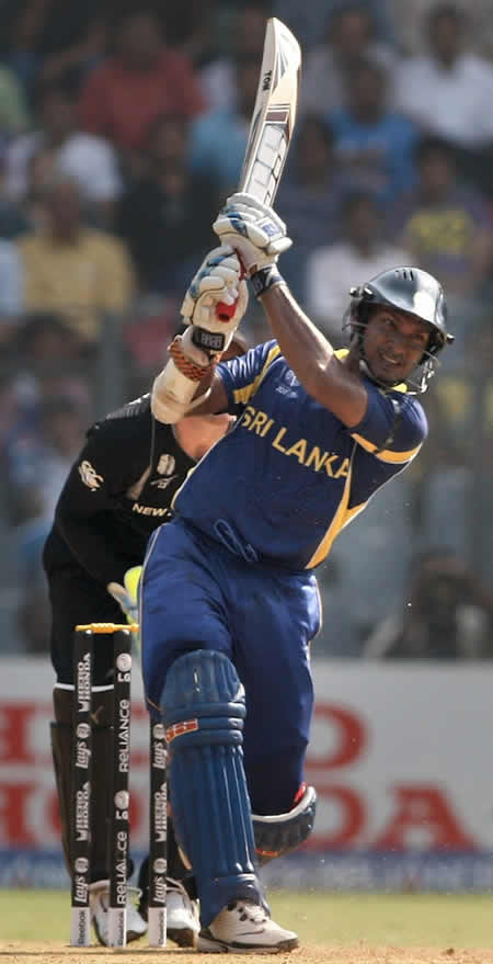 Kumar Sangakkara plays a shot