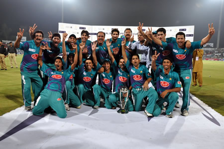 Rawalpindi Rams celebrates with the trophy
