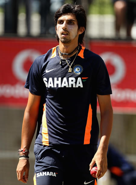 Ishant Sharma, whose ankle is a concern, bowled in the nets