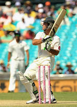 Ricky Ponting pulls in the air