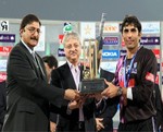 Winning skipper Misbah-ul-Haq with the trophy