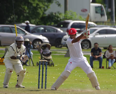 Nitish Kumar's shot that brought his 100