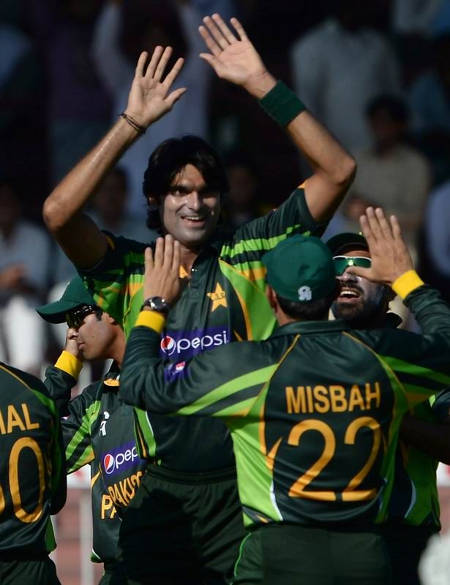 Irfan after dismissing Ingram for a duck