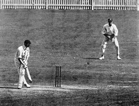 JB Hobbs bowled by JM Gregory