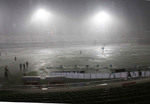 Groundsmen finding ways to remove the water