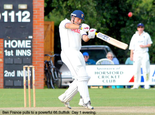 Ben France pulls while batting for Norfolk