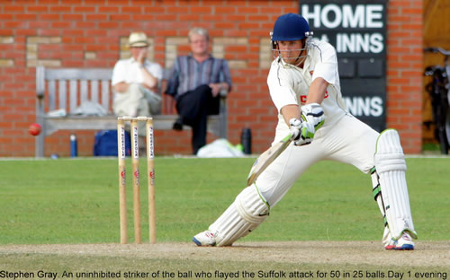 Stephen Gray hit an aggressive 54 off 27 balls for Norfolk