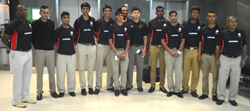 Canada Under 17s squad on the way to Bermuda