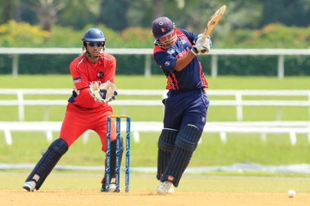 Subash Khaukrel plays a shot