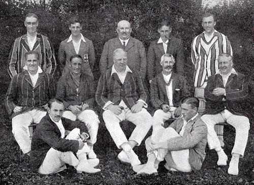 Devon and Somerset Wanderers Team photograph v United Services, 18-19 August 1922