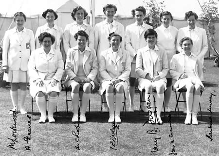 England Women team, 1st Test v Australia, Scarborough 1951