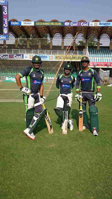 Azhar, Rizwan and Hammad pose for a photo