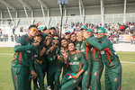 Bangladesh Under-19s take a selfie after winning the match