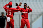 Rugare Magarira wicket celebration