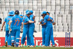 India celebrate after beating Sri Lanka